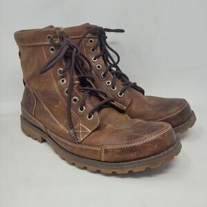 Timberland Originals Earthkeeper Boots 11.5 Brown Leather Lace Up Moc Toe 15551
